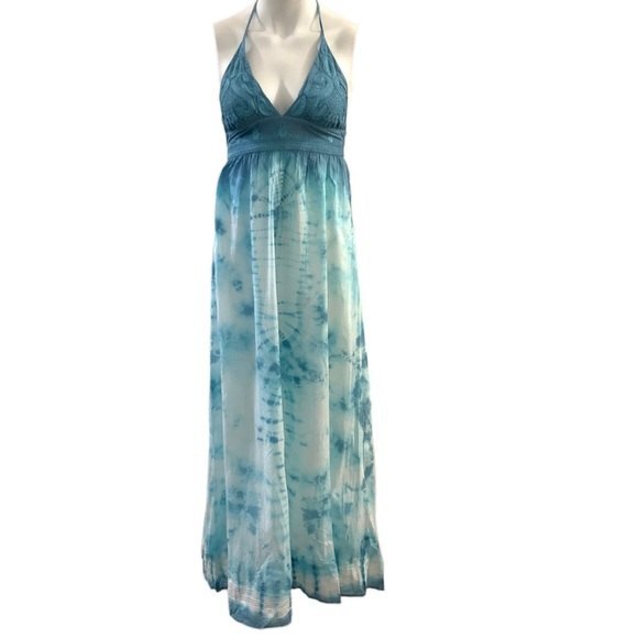 Lucky Brand Jeans Tie Dye Maxi Dress XS - Picture 1 of 12